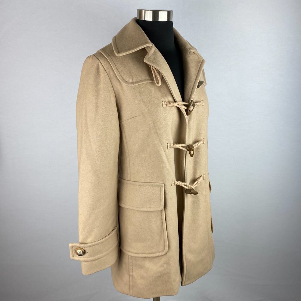 Gap Tan Wool Blend Toggle Button Down Coat Xs - image 4